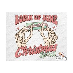 Skeleton Rollin Up Christmas Spirit Christmas Tree Snack Cake, Christmas png, Funny Christmas png, Christmas Tree Cakes