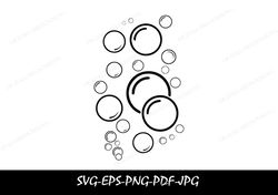 Bubble SVG,EPS,Bubbles,Cute,Decor,Air,Blowing Bubble,Handdrawn,Bubble cut file,PNG,Cricut,Cameo,Silhouette,