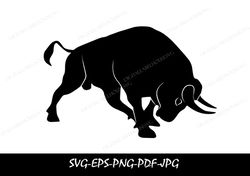 Bull Clipart, Bull Cut Files For Silhouette, Files for Cricut, Bull Vector, Farm Animal,Cow Head Svg, Cow Skull C