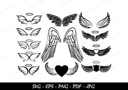 Angel wings bundle svg, Angel wings svg, Wings svg,Baby svg,Newborn svg,Digital Cut Files, png, Cricut, clipart, Ange