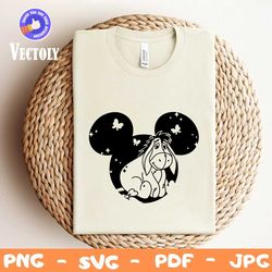 Eeyore SVG Winnie Pooh dxf clipart png , cut file outline silhouette