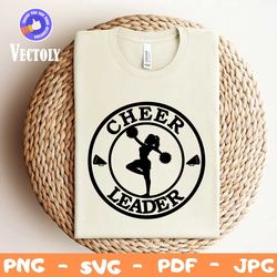 Cheerleader Svg, Cheer Svg Cut File Cricut, Silhouette, Cheer Leader Svg, Cheerleader Png, Cheerleader Shirt Design, Dig