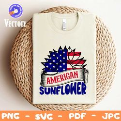 American sunflower SVG PNG, 4th of July SVG Bundle
