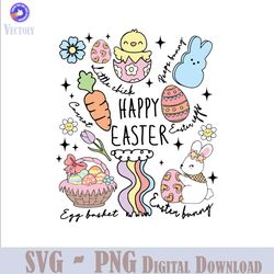 Happy Easter Little Chick Peeps Bunny SVG