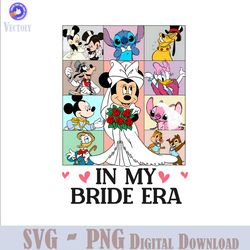 Disney In My Bride Era Minnie Friends PNG