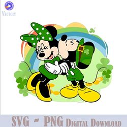 Mickey Minnie Irish Four Leaf Clover Patricks Day PNG