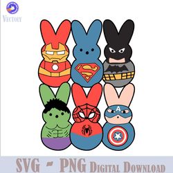 Funny Easter Day Super Heroes SVG