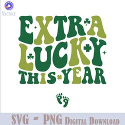 Extra Lucky This Year Patricks Day Pregnancy Reveal SVG