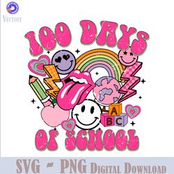 Groovy Happy 100 Days Of School SVG