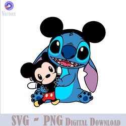 Cute Disney Stitch and Mickey SVG