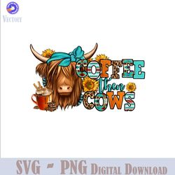 western cow png, long hair cow png, sunflower cow png,