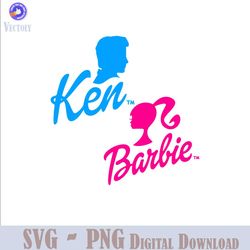 Barbi and Ken Font and Head Layered Bundle SVG, PNG, EPS, dxf Files Cricut Use Silhouettec