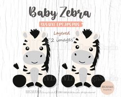 Baby Zebra SVG,Zebra Svg For Cricut,Cut File,Layered,DXF,Safari Animals Svg,PNG,Clipart,Vinyl,Silhouette,Instant downloa