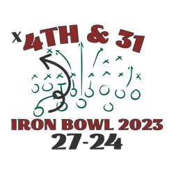 Iron Bowl 2023 Alabama 27 Auburn 24 Svg