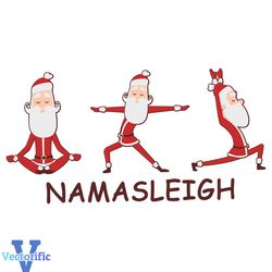 Namasleigh Yoga Santa Christmas SVG