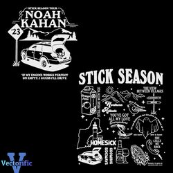 Vintage Stick Season Tour 2023 Noah Kahan Concert SVG File