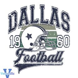 Vintage NFL Dallas Football 1960 SVG Graphic Design File