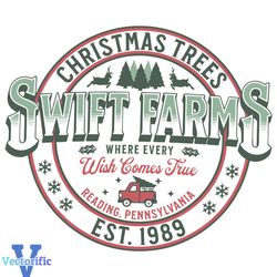 Swift Farm Christmas Tree Est 1989 SVG Digital Cricut File