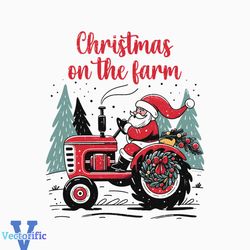 Santa Christmas on The Farm SVG