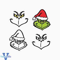 Grinch Face SVG, PNG, Cricut, Grinchy face Svg, Christmas Svg, Grinch face cut file