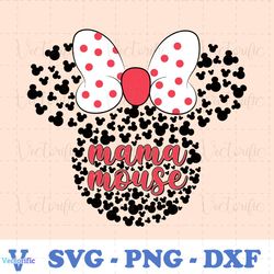 Mama Mouse Minnie Head Happy Mothers Day SVG