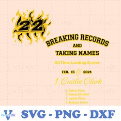 Caitlin Breaking Records And Taking Name SVG