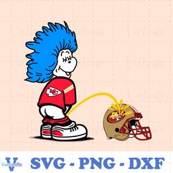 Thing One Chiefs Piss On 49ers Helmet SVG