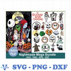 1500 The Nightmare Before Christm Bundle SVG
