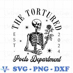 The Tortured Poets Department Skeleton SVG
