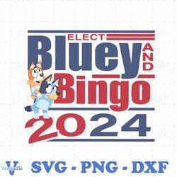 Funny Elect Bluey and Bingo 2024 PNG