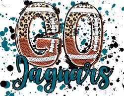 Football Splatter Go Jaguars PNG Instant Digital Download
