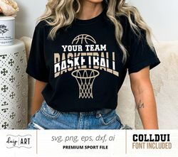 Your Basketball Team SVG, Basketball Team Template, SVG PNG,Basketball Shirt svg,Team svg,Basketball Team Shirt,Cricut C