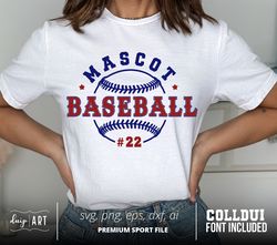 Baseball Team Template SVG PNG, Mascot Template svg, Baseball svg, Your Team svg, Baseball Mascot, Baseball Team Shirt,