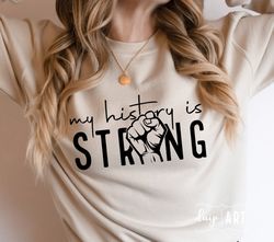 My History is Strong SVG, Afro Woman svg, Black Woman svg, Black History svg, Melanin svg, Juneteenth svg, Black is Stro