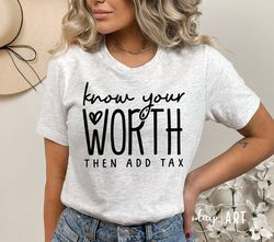 Know Your Worth SVG,Then Adcvg, Cricut svg, Motivational svg,Mental Health svg, Your are Enough