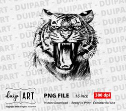 Tiger PNG, Sublimation PNG, Digital Download, Cute Png, Sketch Tiger,Trashy png,Shirt Designs, Wild Tiger PNG, Tiger cli