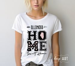 Illinois svg, Home Sweet Home svg, Illinois Love svg, Heart svg, Illinois map svg, Home svg, Cricut svg, States svg, Ill