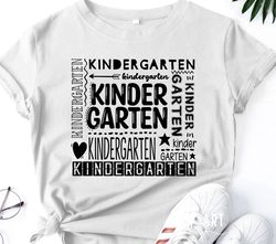 Kindergarten Typography SVG, Kindergarten SVG, Back To School svg, School Shirt svg, Cricut svg,First Day of School svg,