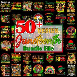 50 Juneteenth PNG Bundle, Juneteenth Sublimation png, Free-ish, Black History Png, Juneteenth Is My Independence Day