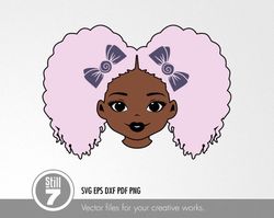 Afro girl, melanin girl, brown girl, Svg Eps Png cut file for Cricut, African American clipart, Easy Press, Mug Press, H