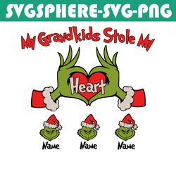 Personalized Grinchmas Family My Kid Stole My Heart SVG File