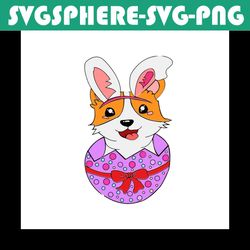 Happy Easter Corgi Bunny Funny Svg, Easter Day Svg, Easter Corgi Svg, Corgi Dog Svg, Funny Corgi Svg, Easter Eggs Svg, t