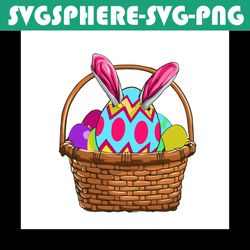 Easter Bunny Basket Eggs Svg, Easter Day Svg, Easter Basket, Easter Eggs Hunt, Easter Eggs Svg, the Easter Bunny Svg, Ea