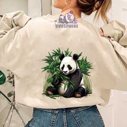 Panda PNG sublimation design Panda eating bamboo instant digital downloads