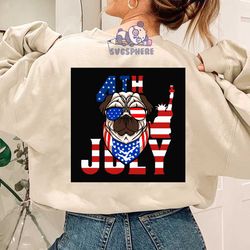 4th Of July Pitbull With Sunglasses Svg, Independence Day Svg, Pitbull Svg, Dog Lover, America Dog Svg, American Shirt,