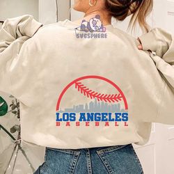 Los Angeles Baseball Svg, City Skyline Silhouette Svg, Bundle From 2 layered Svg, Dxf Files for Cricut and Silhouette.