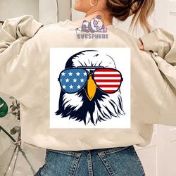 Patriotic eagle with sunglasses, 4th of july svg,Fourth of july,independence day,american flag,USA patriotism, happy 4th