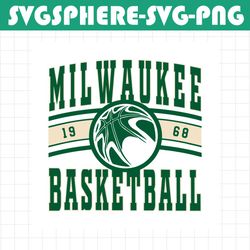 Vintage Milwaukee Basketball 1968 SVG