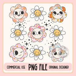 Groovy Summer Smiley face P ation, Daisy summer png, Distressed Groovy Smiley Face Shirt, Aesthetic png, Summer