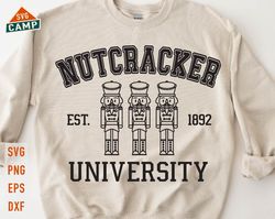 Nutcracker University Svg, Merry Christmas Svg, Nutcracker Crew Svg, Nutcracker Christmas Svg, Nutcracker Ornament, Chri